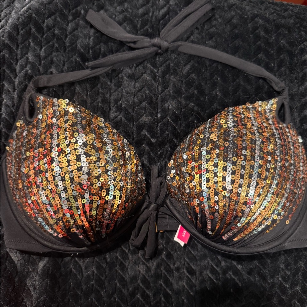 Victoria’s Secret Sequin Halter Bikini Top